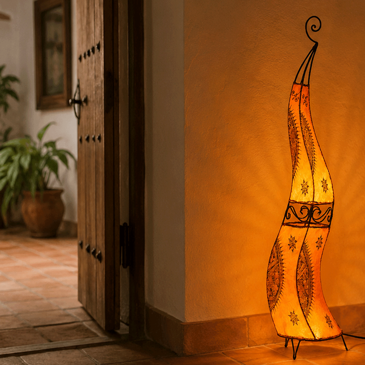 Moroccan Hide Henna Lights