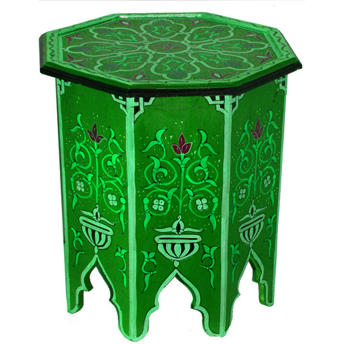 Painted Moroccan Side Table (Narrow) - Image 4