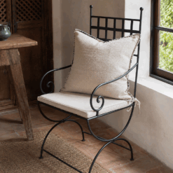 Moroccan iron chair inside
