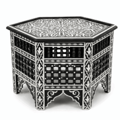 Moroccan Mashrabiya Painted Coffee table black