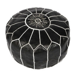 Moroccan Pouf black