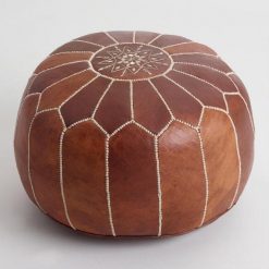Marrakech Leather Pouf