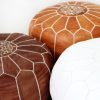 Marrakech Leather Poufs