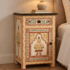 Moroccan painted cupboard - cream