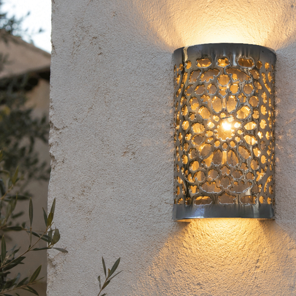 Moroccan Aluminum Wall Light - B