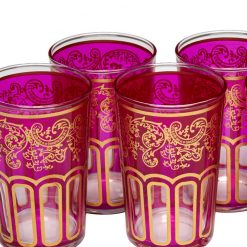 Vasos de té rosas