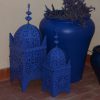 Blue Filigree Lantern