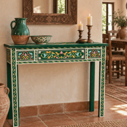 Consola marroquí pintada verde