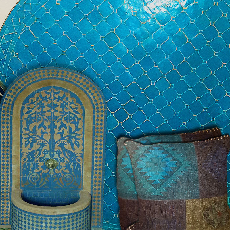Blue Mosaic Table