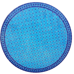 Turquoise and Blue Mosaic Table