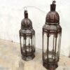 Farol marroquí de cristal grande