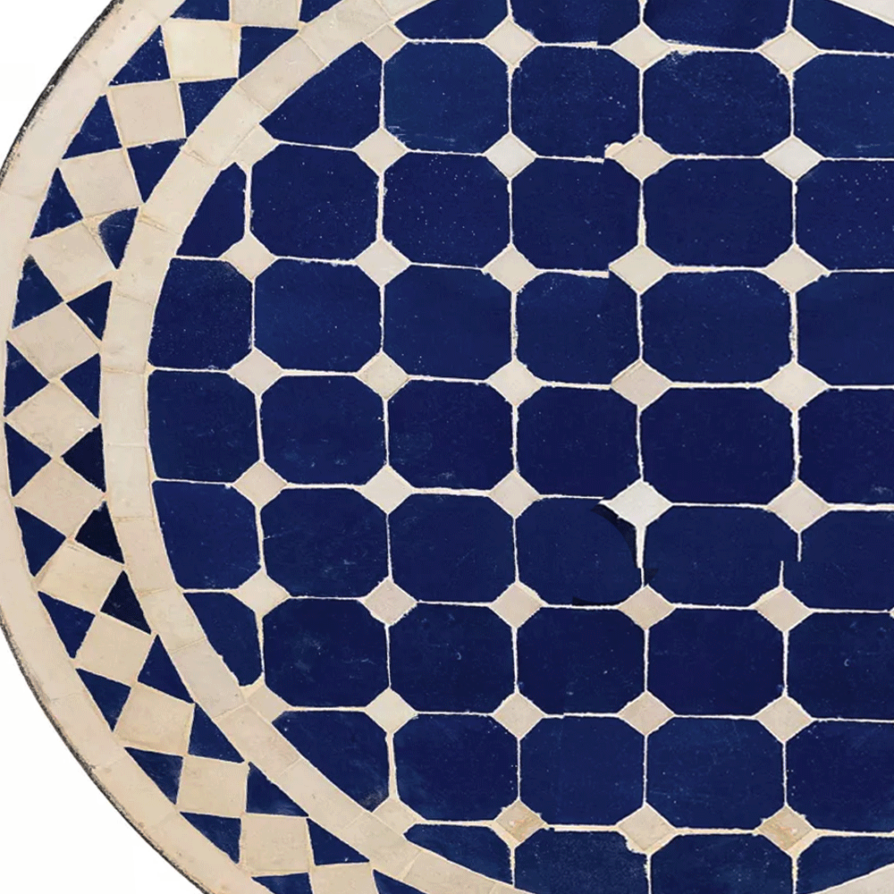 Blue and Beige Moroccan Mosaic table
