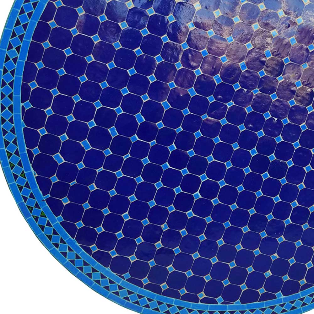 Moroccan Mosaic Table Blue and Turquoise