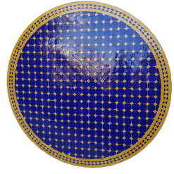 Blue and Yellow Moroccan Mosaic Table