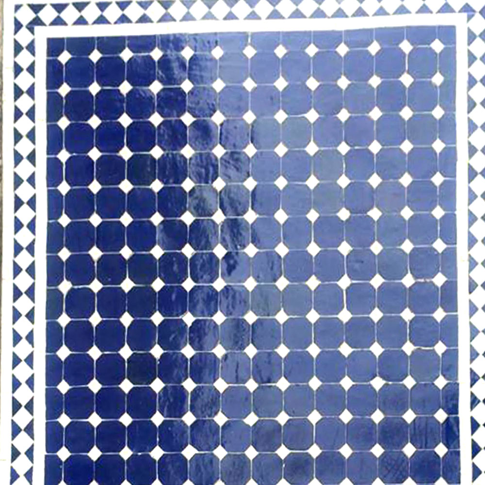 Blue and White Moroccan Mosaic table
