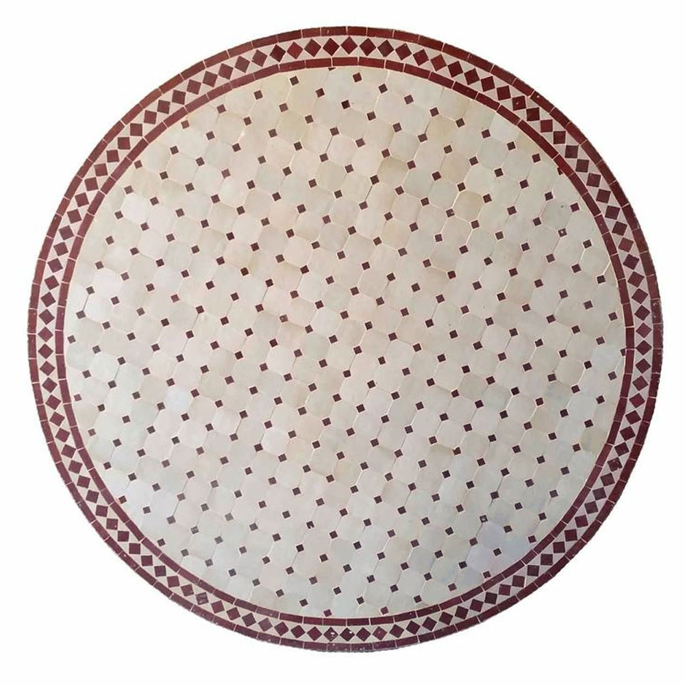 Mesa Mosaico beige u rojo