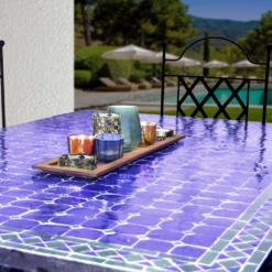 Blue and Green Square Table