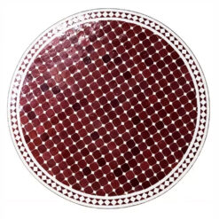 Mesa Mosaico rojo y blanco