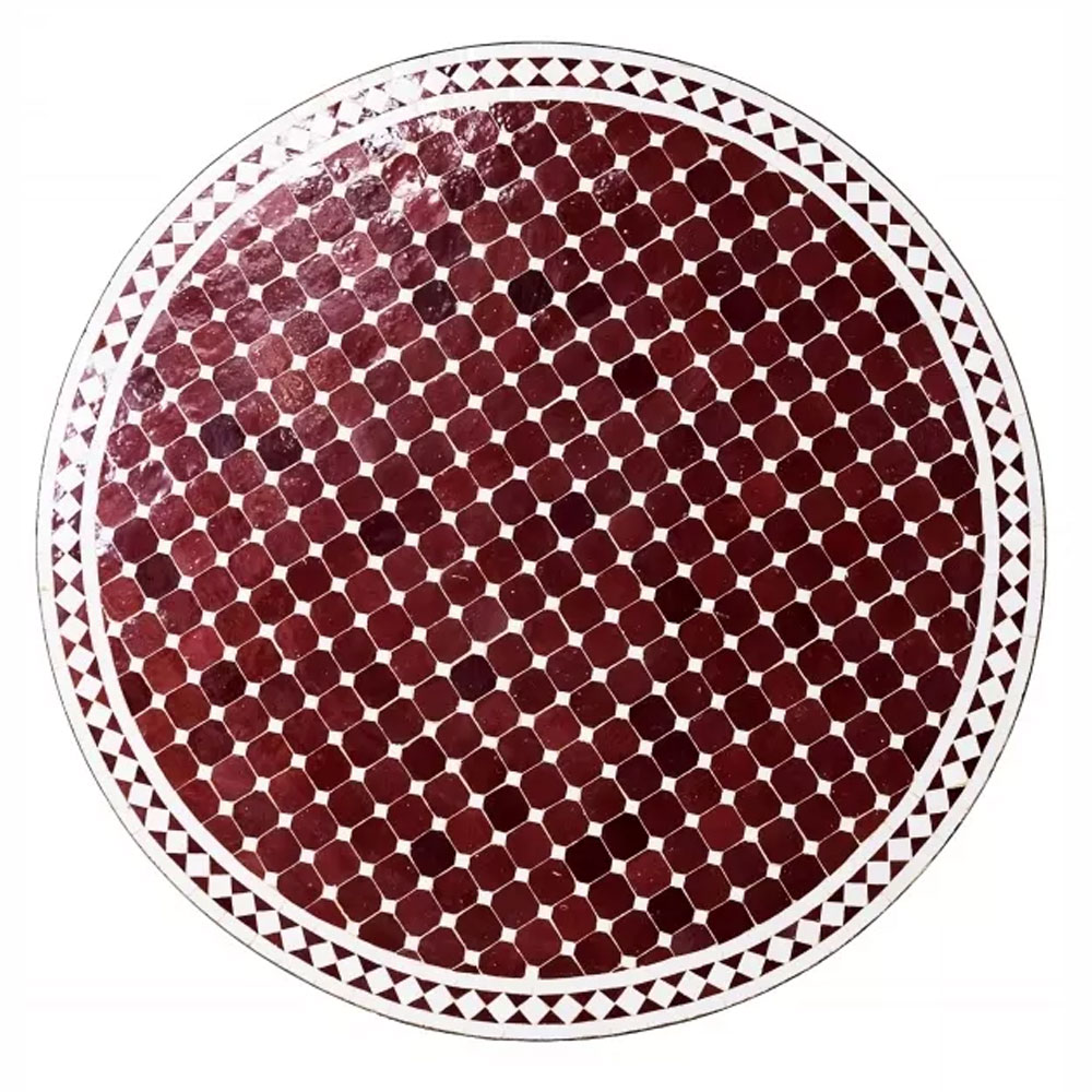 Mesa Mosaico rojo y blanco
