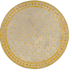 Mesa mosaico beige y amarillo
