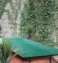 All green Moroccan mosaic dining table