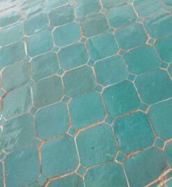 Mesa marroquí Zellige verde claro
