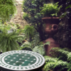 Mesa Marroquí Mosaico Verde & Blanco