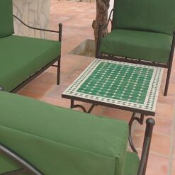 Green and Beige Moroccan Mosaic Table