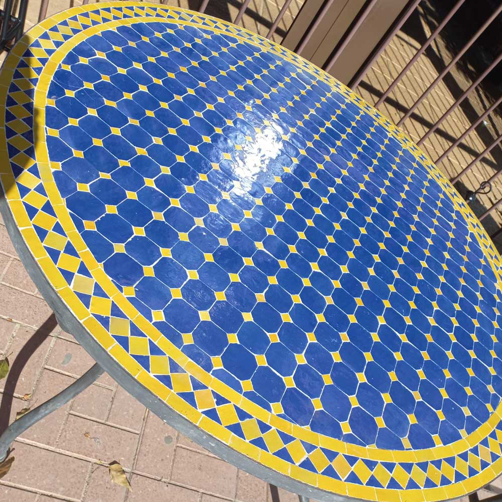 Sale blue and yellow 120cm round