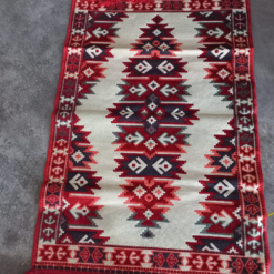 Turkish Kilim Rug Red reversible