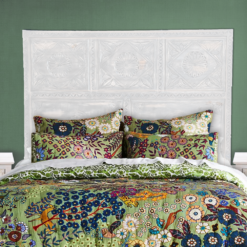 Moroccan Carved Headboard White
