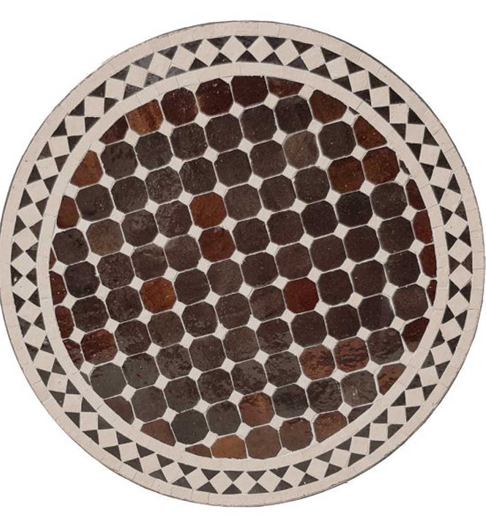 marrón y beige mesa mosaico
