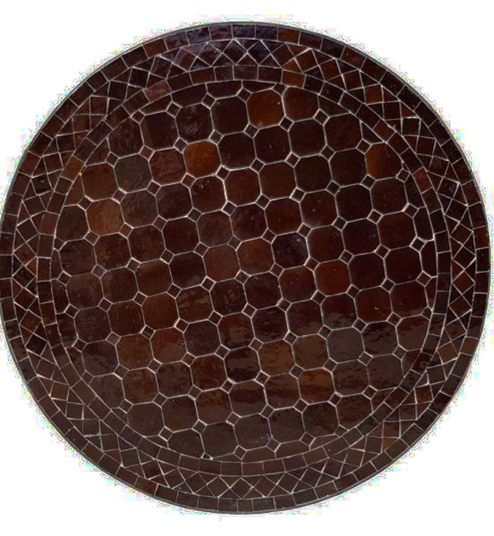 marrón mesa mosaico