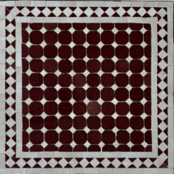 Mesa de mosaico marroquí beige marrón