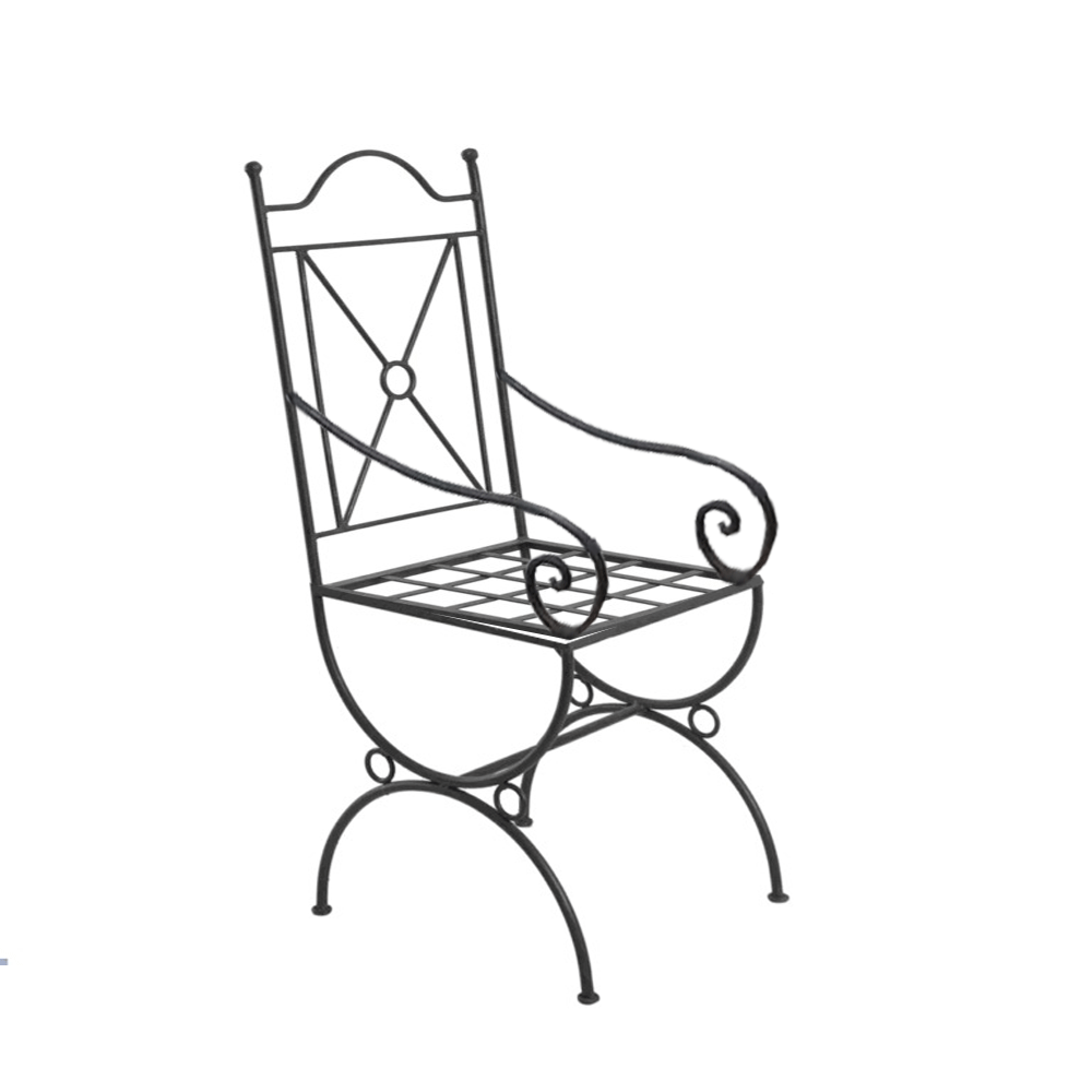 Simple Crossed Chair with arms