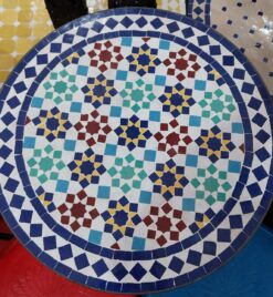 Mosaic Table 60cm with Floral Design