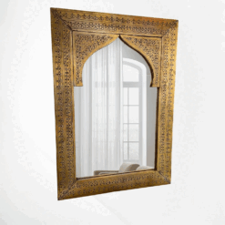 Brass Moroccan mirror - gold