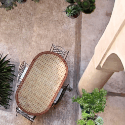 Moroccan mosaic table oval