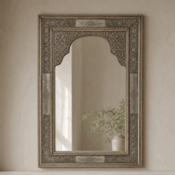 Moroccan arched mirror nickel
