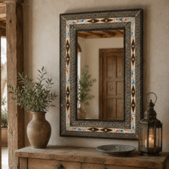 Moroccan Bone Mirror Squared