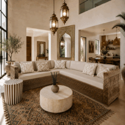 Moroccan Furniture set L shaped sofa light