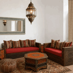 Carved Moroccan Berber Sofa