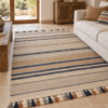 Alfombra de algodón indio tejida a mano – Azul marino