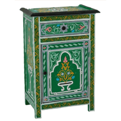 Moroccan green painted cupboard